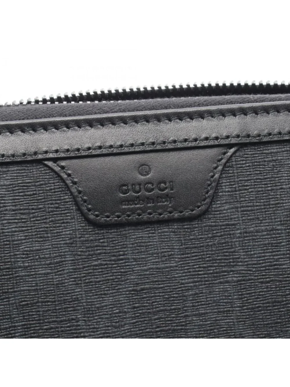 Gucci Round Wallet GG Supreme Black Leather